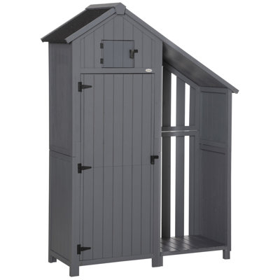 Chellis 4 ft. W x 2 ft. D Solid Wood Slatbox Tool Shed