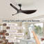 Ventilateurs de plafond modernes 52 po à 3 pales avec télécommande-769027519