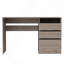 Bureau d'ordinateur, 3 tiroirs, une tablette, gris clair