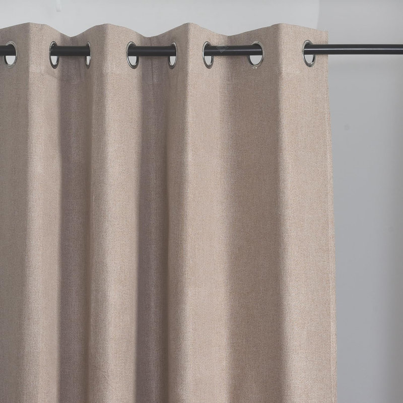 1‑Panel Linen‑Textured Blackout Door Curtain