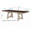 Ensemble de table de salle à manger extensible 7 pièces style chalet