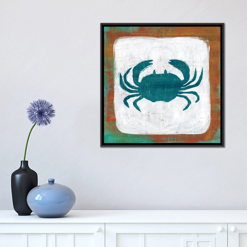 « ahoy v », reproduction d’art sur toile, H 18 po x l 18 po x P 1,5 po, Toile avec cadre noir, Pas de tapis