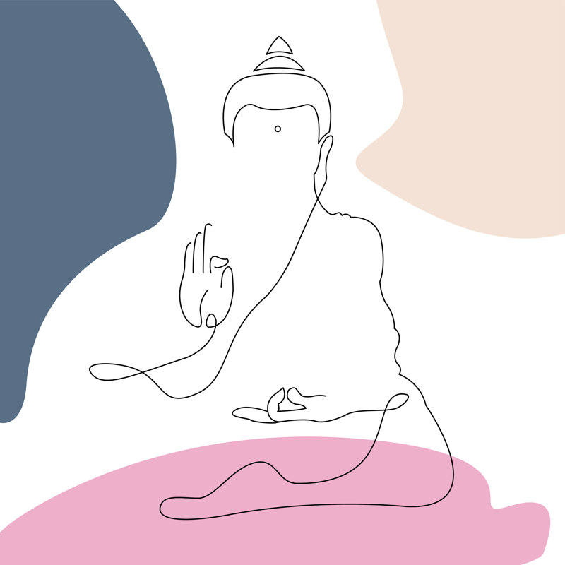 Outline Illustration Of Woman Body - Wrapped Canvas Print, 30cm H x 30cm W x 3.8cm D