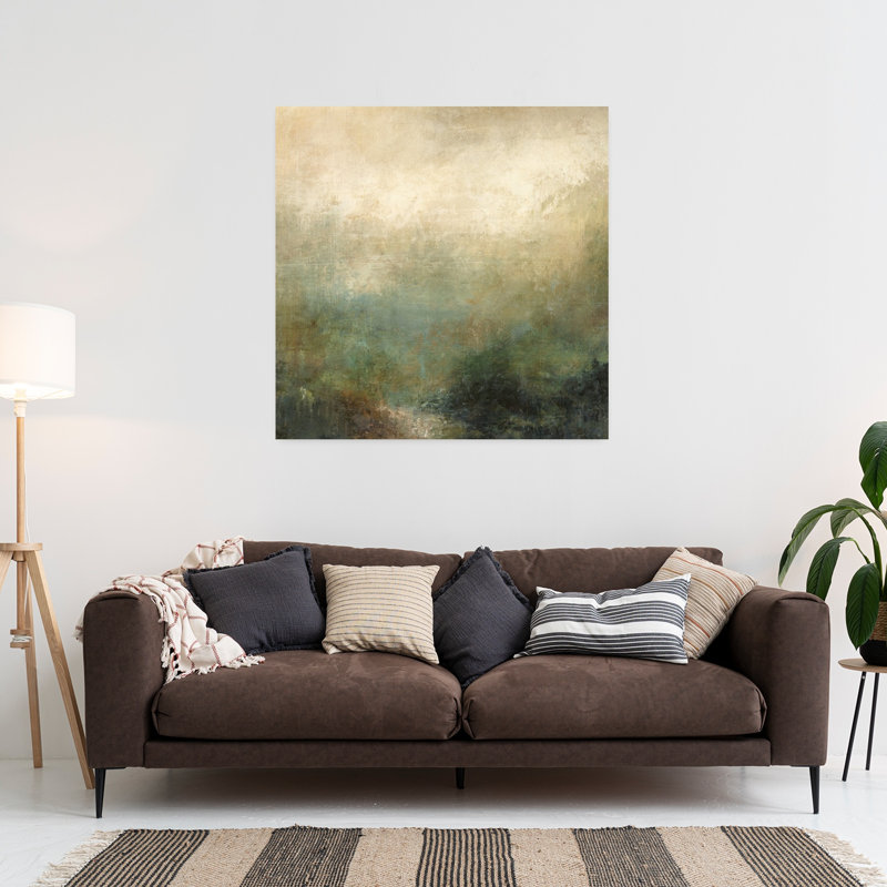Forêt, paysage contemporain, art naturel, H 36 po x l 36 po