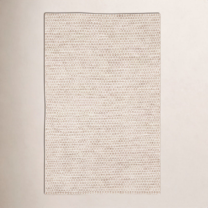 Eladio Handmade Flatweave Wool Beige Area Rug, Rectangle 12' x 18'