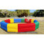 Fosse à balles GaGa 2 couches avec souffleur interne Wellcomer 22FT, terrain portatif léger pour les jeux dans la cour, les écoles et les loisirs en famille - jaune et noir-124256784-124256780