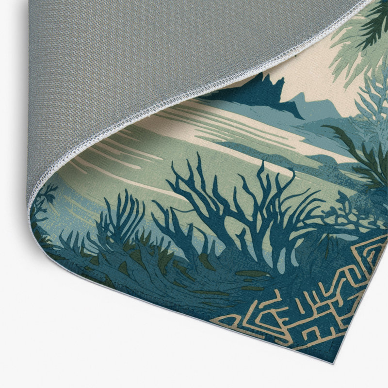 Tapis intérieur et extérieur Serene Glyphs, Rectangle 1 pi 6 po x 2 pi 6 po
