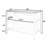 Solid Wood Rustic 45" Stationary Kitchen Island, Rubber Wood Butcher Block Dining Table Prep Table With 2 Open Shelves For Small Places,Walnut+Cream White