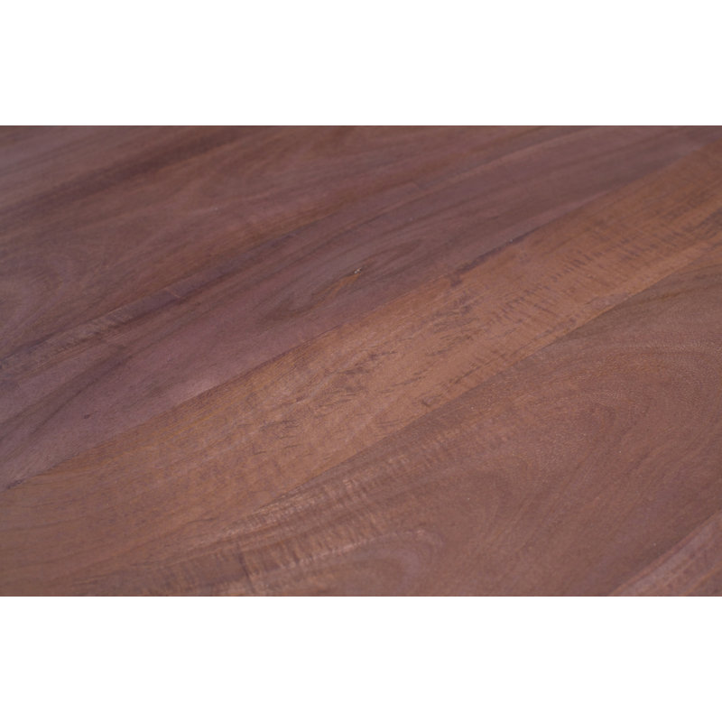 Round Solid Wood Dining Table, Brown
