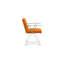 Allure Upholstered Arm Chair in Orange