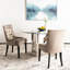 Chaise d'appoint capitonnée en coton taupe Rische