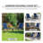 Outsunny 3 Piece Outdoor Patio Furniture Set With Glass Coffee Table & 2 Folding Padded Rocking Chairs, Bistro Style For Porch, Camping, Balcony, Navy Blue-1296717622