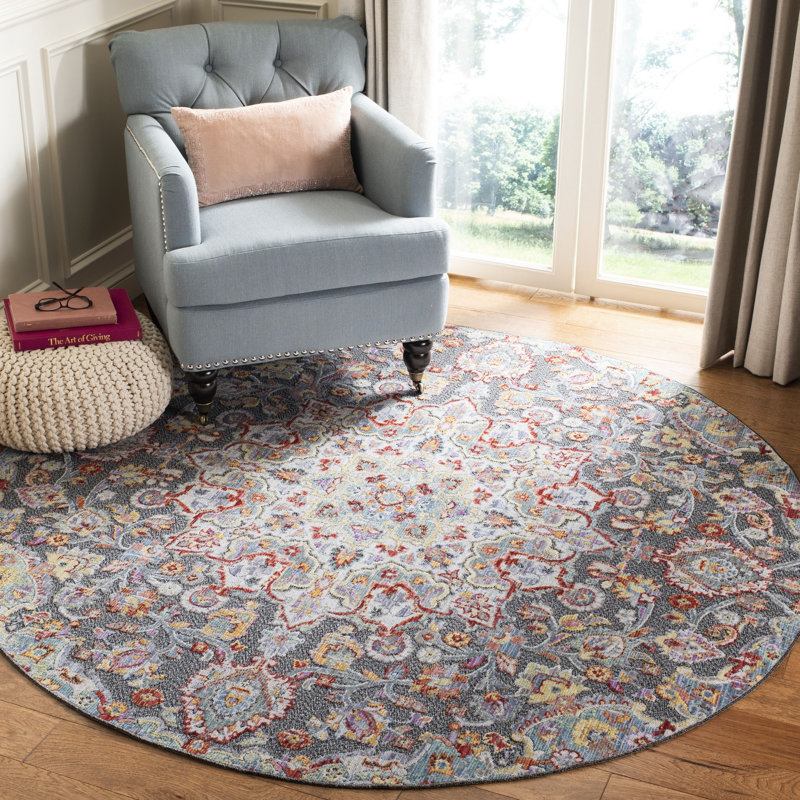 Younes Provance Performance Oriental Rug, Round 6'7"