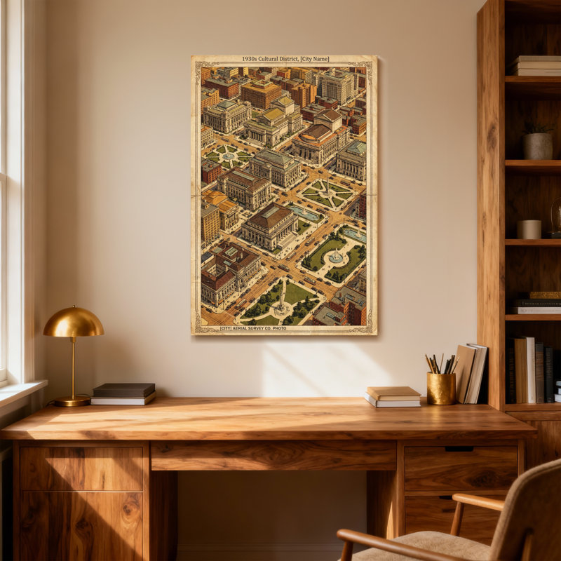 «Scenic & Cityscapes», impression de carte du quartier, H 36 po x l 24 po