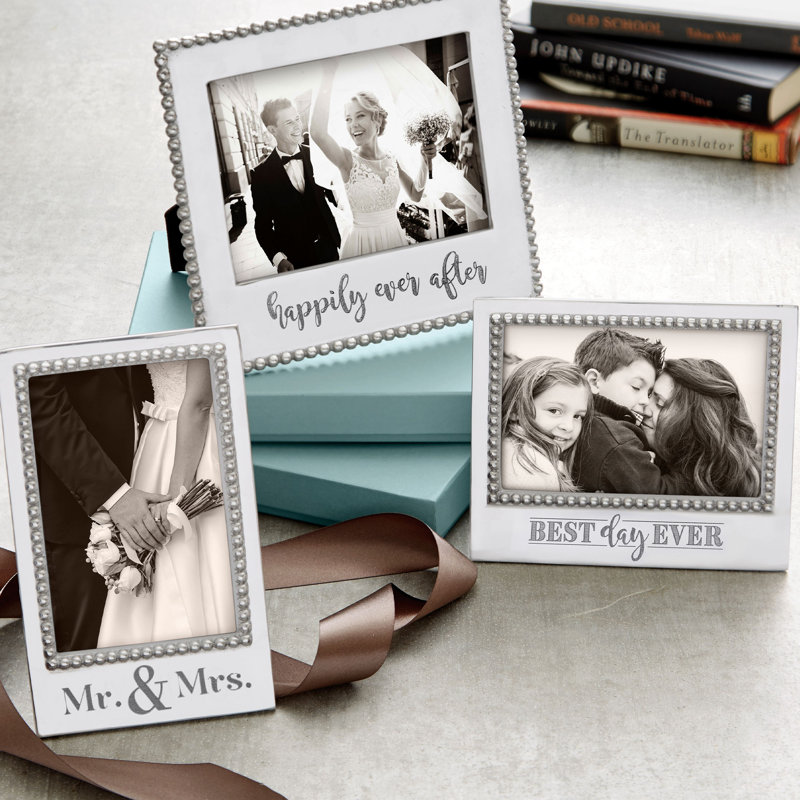 Classic Silver Polished Aluminum 4x6 Picture Frame