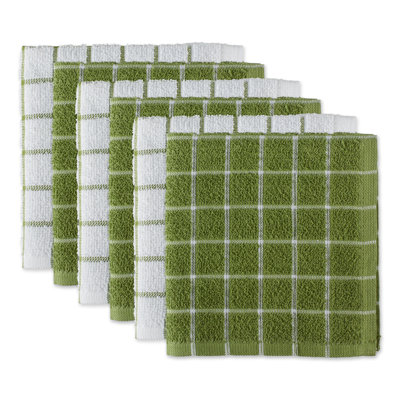 Cotton Checkered Waffle Tea Towel Kitchen Towel