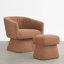 Fauteuil d'appoint pivotant à 360 ° avec repose-pieds en terre cuite Comfy-130133098