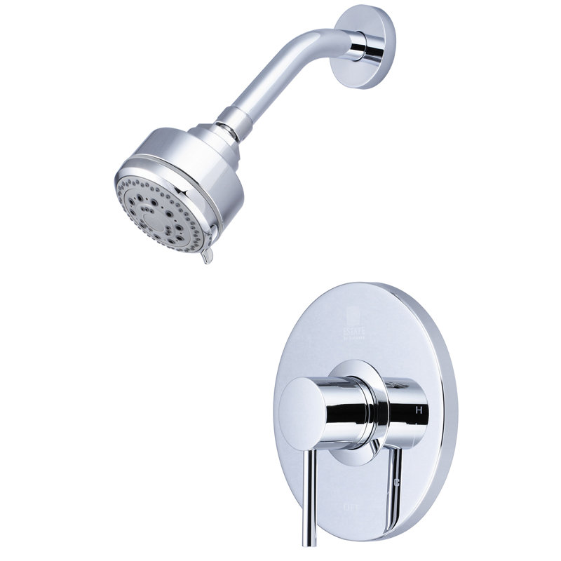Robinet de douche à contrôle de volume à poignée simple Motegi, Chrome poli