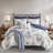 Zennia 7 Piece Seersucker Floral Comforter Set with Throw Blanket-318326967-318326966