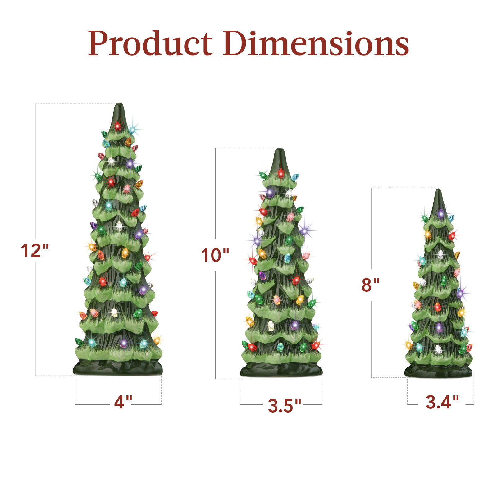 Lighted Artificial Christmas Tree, Multicolored