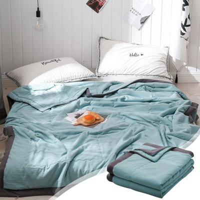 Kbndieu Summer Cool Quilt Blanket Summer Ice Blanket Suitable for Hot Sleepers and Night Sweaters Bed Light Ice Blanket Sofa Ice Blanket Fan Summer Sleep Quilt Summer W