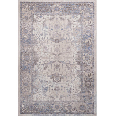 Loom & Collection Rug, 8x10, Brown/beige, For Study, Stain , Non-shedding, Artistic Dining Room, Luxurious