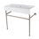 Évier de console en porcelaine 39 po avec pieds en acier inoxydable Fauceture New Haven (centres de 8 po)