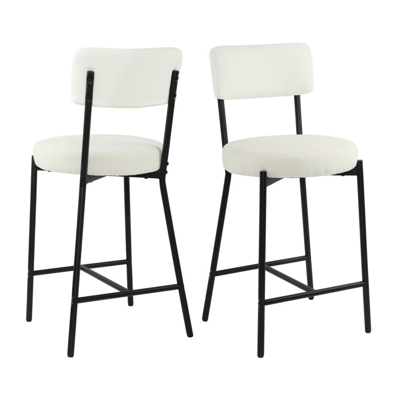 Altamonte 15.75 Wide Counter Stool, Black PU