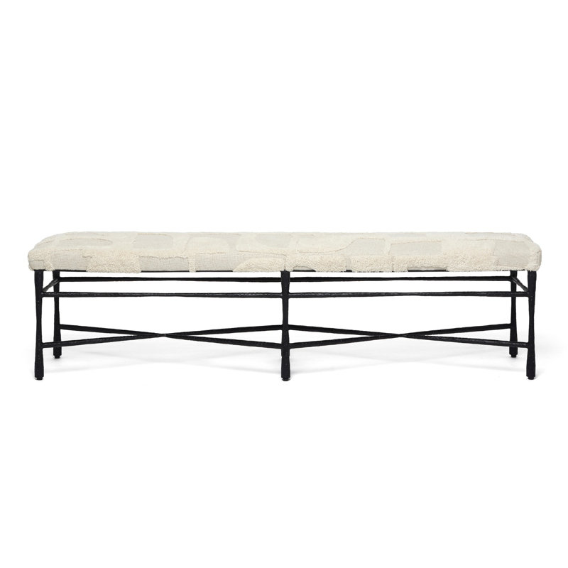 Collins Upholstered Bench, 18.5" H x 69" W x 16" D