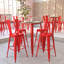 Table de bar commerciale / intérieure ronde en poly avec structure en acier Greory-1626516438-1626516436