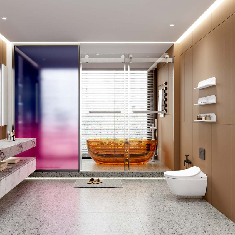 60'' Frameless Double Sliding Shower Door with Brushed Nickel Finish