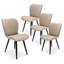 Ensemble de 4 chaises de salle à manger modernes en similicuir-2062043482-2062043483