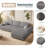 114.5'Modern Corduroy Modular Foam Sofa, Recliner Seat Reversible Sofa, 2-In-1 Sofa With Recliner And L-Shaped Sofa Combination With Three Cushion Neck Pillow Combination And Two Throw Pillows-5549878