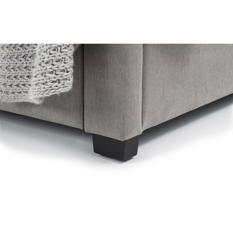 Lilianna Upholstered Storage Bed, Super King (6'), Grey, Without Mattress