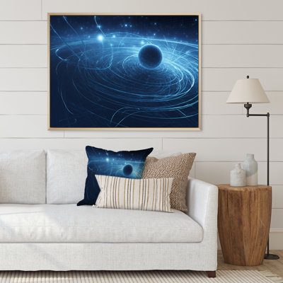 Blue Solar System Magnetic Galaxy - Print