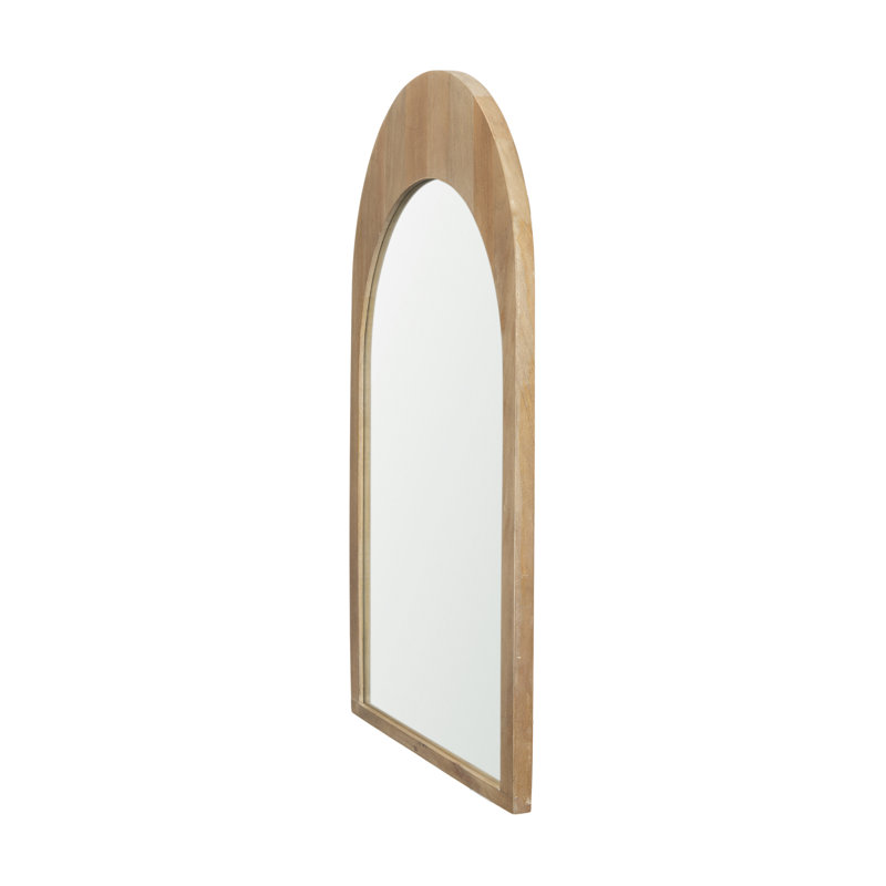 Vixe Solid Wood Mirror, Light Brown, 36" x 23"