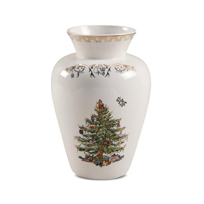 Spode - Vase arbre de Noël doré - blanc doré