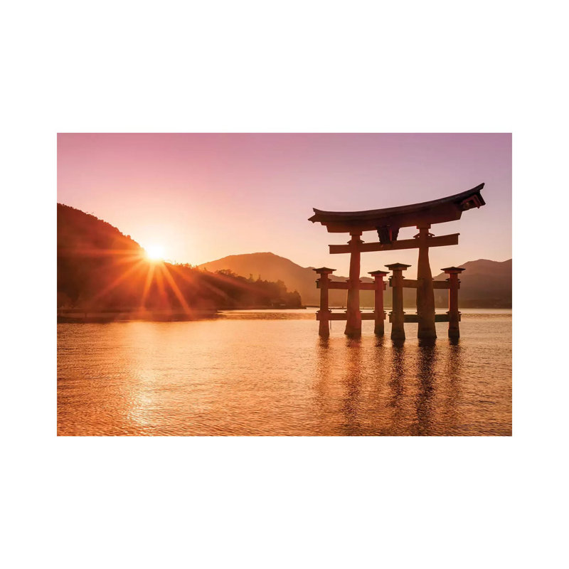 Great Torii Of Miyajima by Jan Becke - Wrapped Canvas Gallery-Wrapped Canvas Giclée, 66.04 cm H x 45.72 cm W x 3.175 cm D