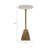 Metal and Stone Accent Table with Aluminum Base - Modern Stylish Side Table for Home Decor