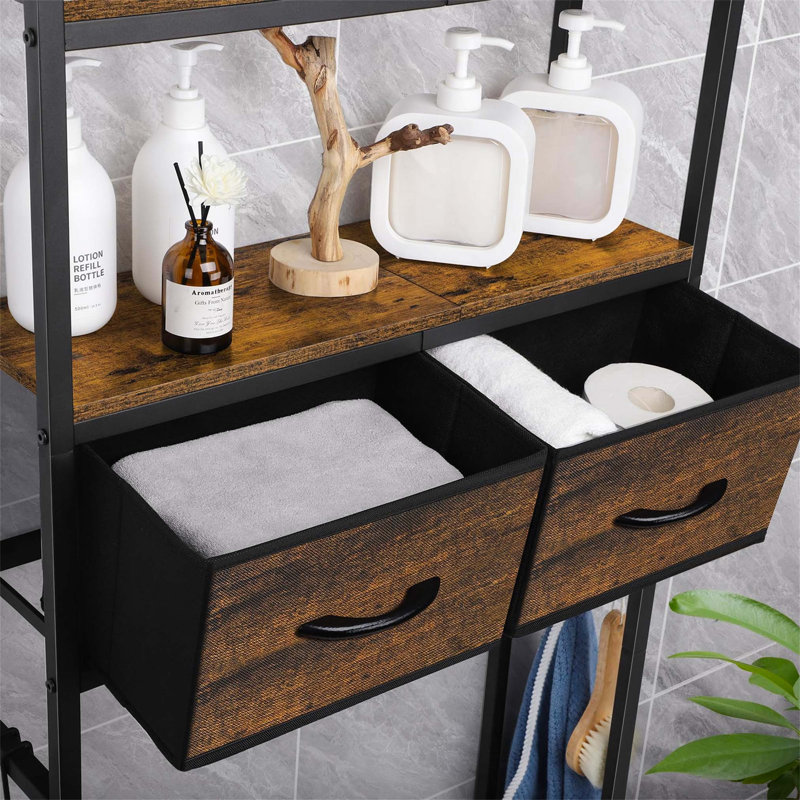 Aadhith Over The Toilet Storage, Brown