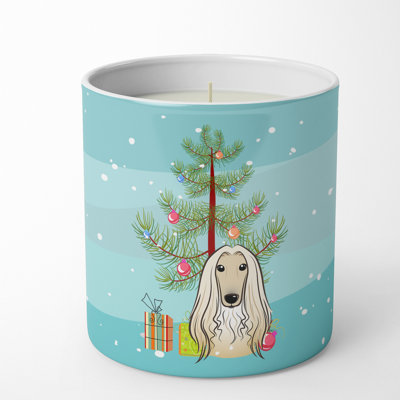Pine / Christmas Tree Scented Jar Candle with Ceramic Holder
