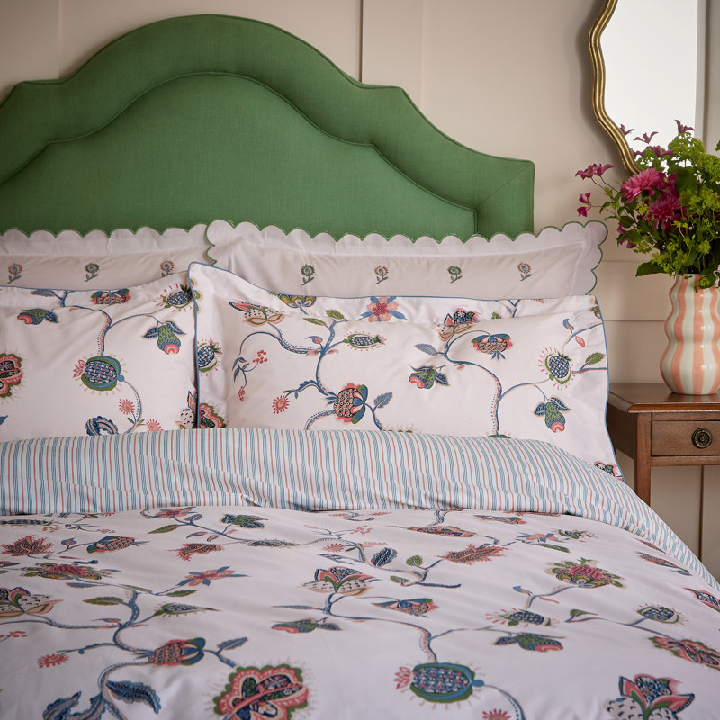 Tree Of Life Cotton Percale Duvet Cover Set, Super King Duvet Cover + 2 Pillowcases