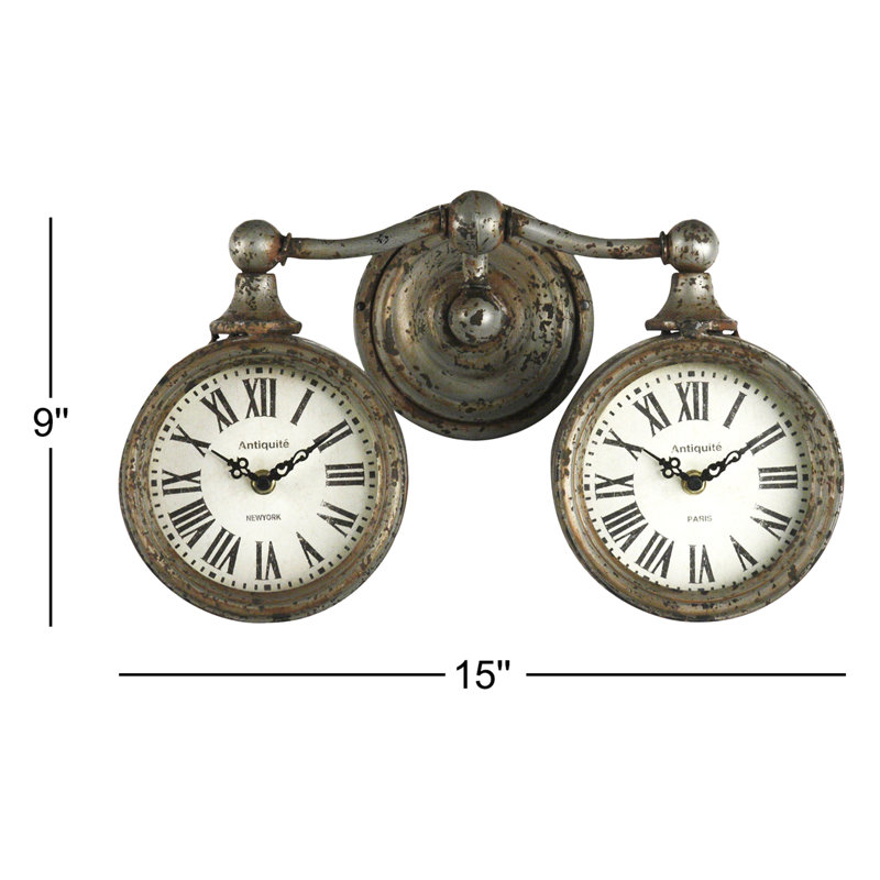 Horloge murale en fer
