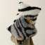 Grey Plush Zebra Stripe Faux Fur Animal Design Decorative Filled Throw Pillow 18" W X 18" L-98685689-98685690-98685691