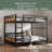 Queen Over Queen Metal Bunk Bed/Metal Loft Bed And Metal Platform Beds,With Raised Security Fence