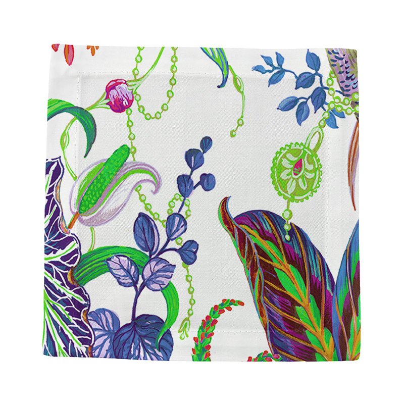 Amazonia Cotton Sateen Cocktail Napkins, Classic