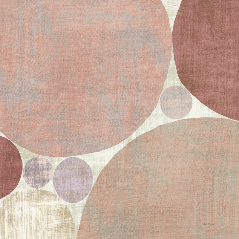 Circulation I V2 Blush, 12" H x 12" W  , No, Wrapped Canvas