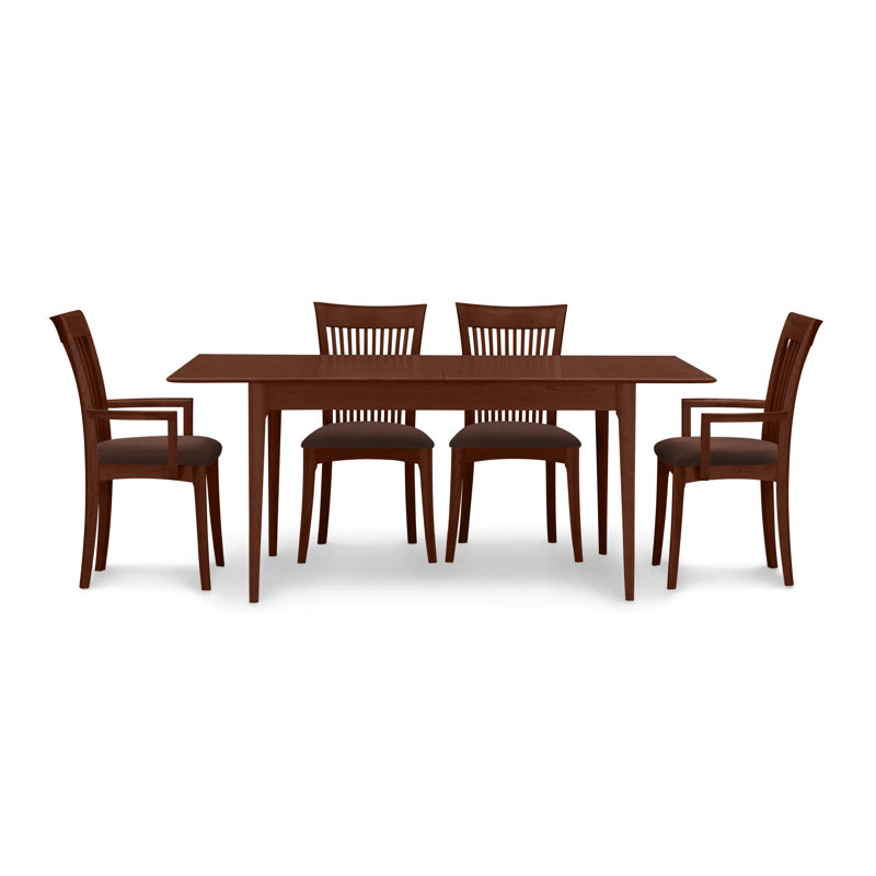 Ensemble de salle à manger 5 pièces Sarah, Cognac Cerise, Cuir café, H 30 po x l 36 po x P 36 po