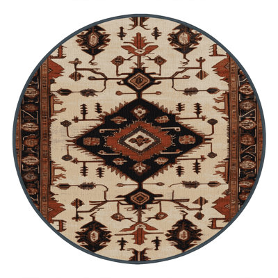 Machine Washable Persian Brown Area Rug
