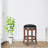 Deltrice Swivel Solid Wood Counter Stool-694182073